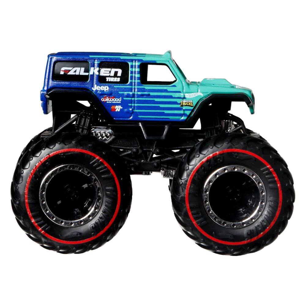 Hot Wheels Monster Trucks 1:64 '18 Jeep Wrangler Unlimited Falken Tires Vehicle