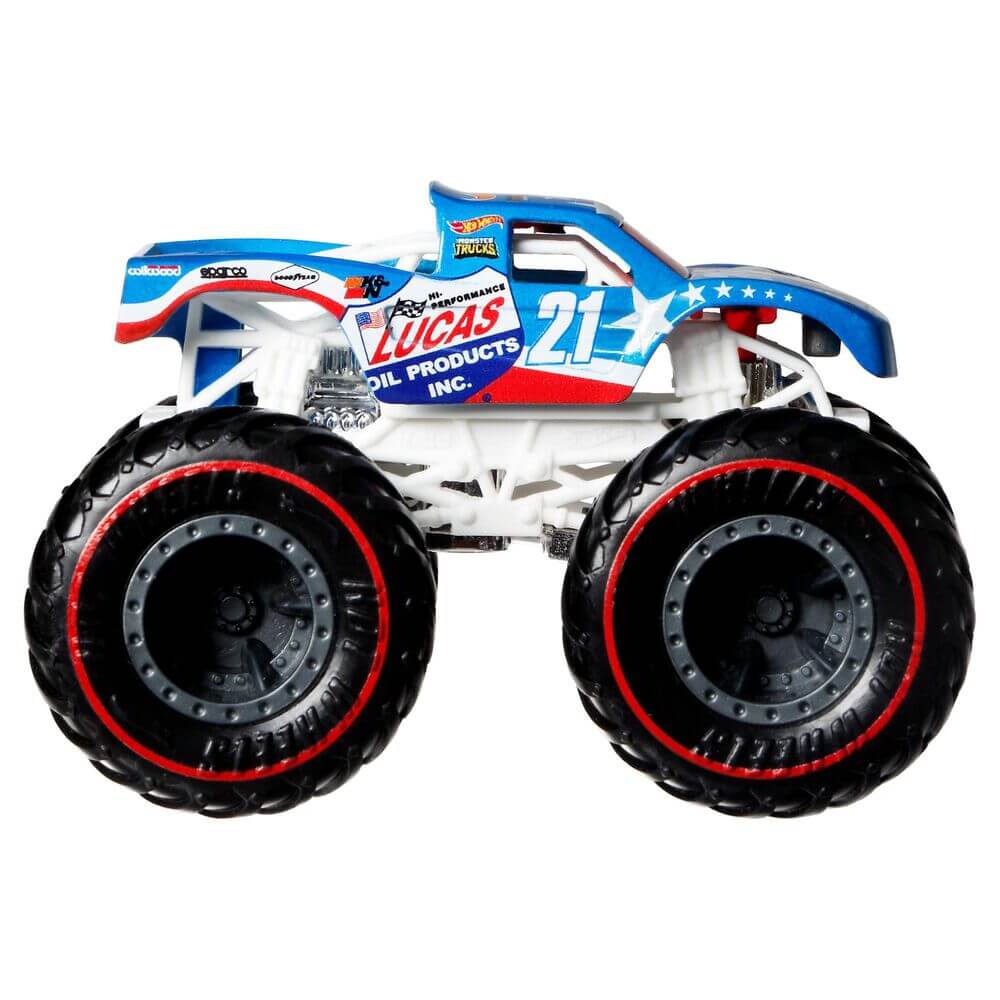 Hot Wheels Monster Trucks 1:64 Podium Crasher Lucas Oil Vehicle