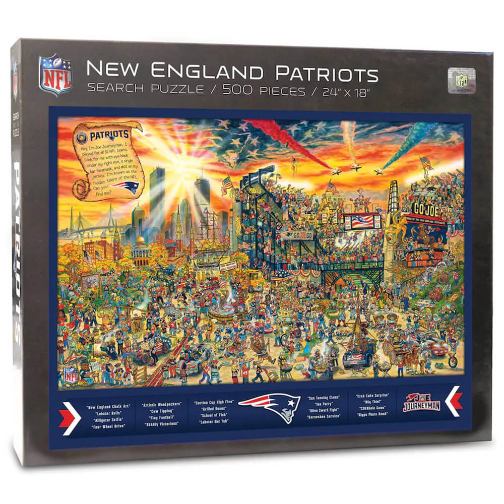 Joe Journeyman Seek and Find New England patriots 500 Piece Jigsaw Puzzle