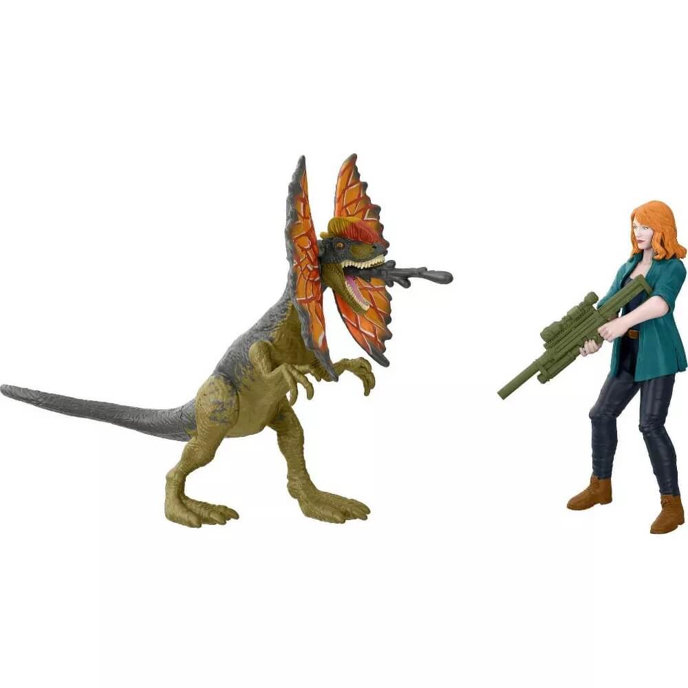 Jurassic World Dominion Claire & Dilophosaurus Dinosaur Figure Pack