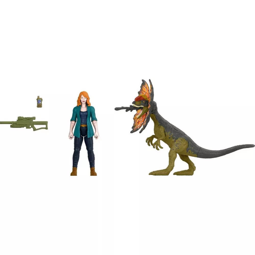 Jurassic World Dominion Claire & Dilophosaurus Dinosaur Figure Pack