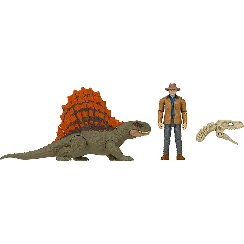 Jurassic World Dominion Dr Alan Grant & Dimetrodon Action Figure Set