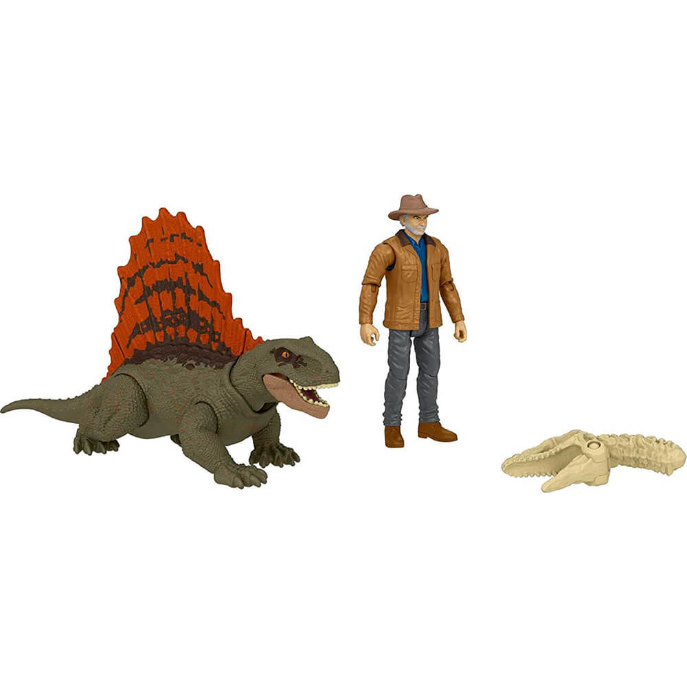 Jurassic World Dominion Dr Alan Grant & Dimetrodon Action Figure Set