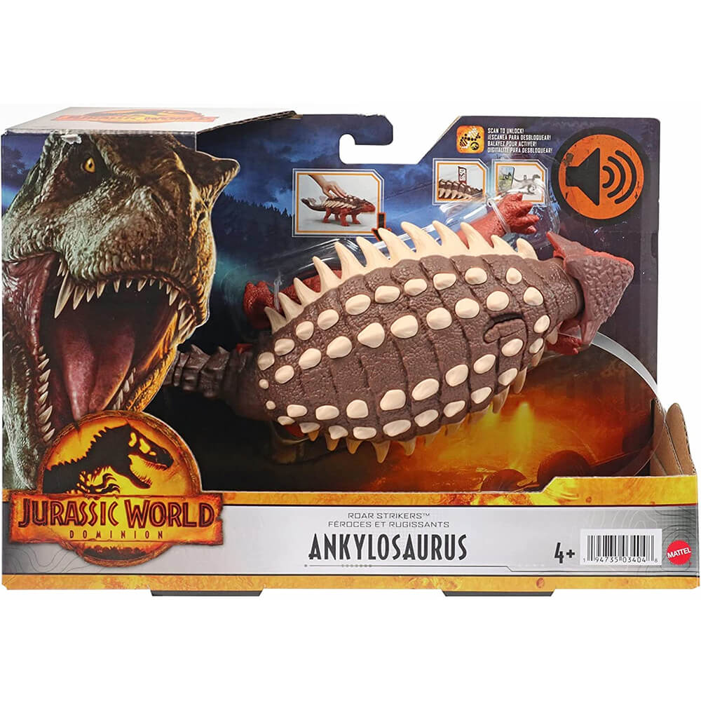 Jurassic World Dominion Roar Strikers Ankylosaurus Figure