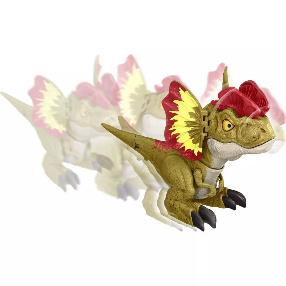 Jurassic World Dominion Uncaged Rowdy Roars Dilophosaurus Dinosaur Figure