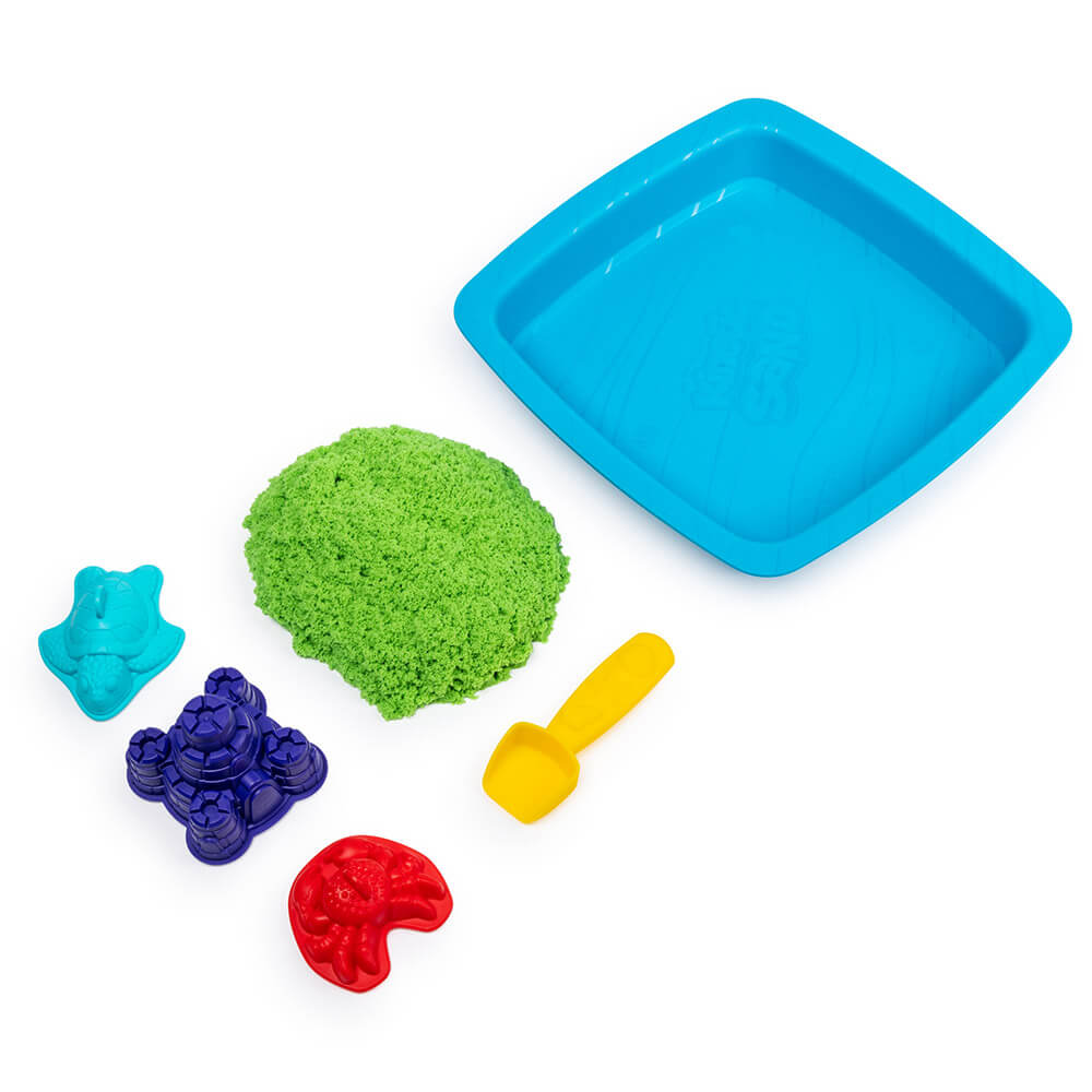 Kinetic Sand Sandbox Set with 1 lb Green Kinetic Sand