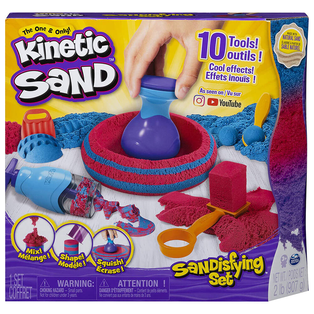 Kinetic Sand Sandisfying Set with Tools and 2 lbs of Kinetic Sand