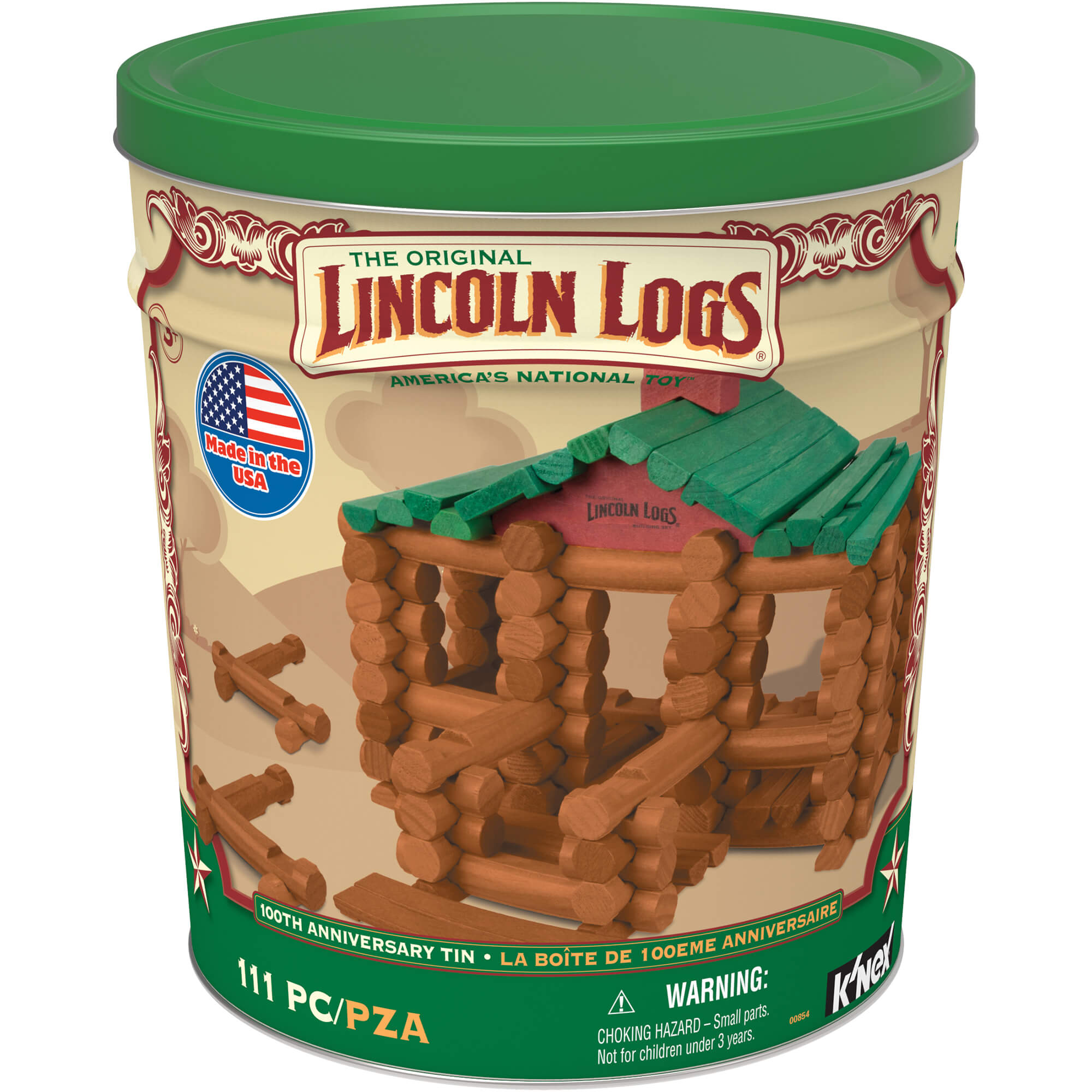 Lincoln Logs 100th Anniversary Tin