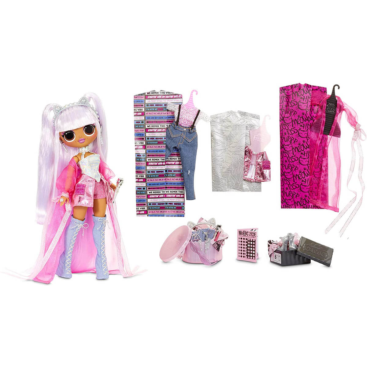 L.O.L. Surprise! O.M.G. Remix Kitty K Fashion Doll with 25 Surprises