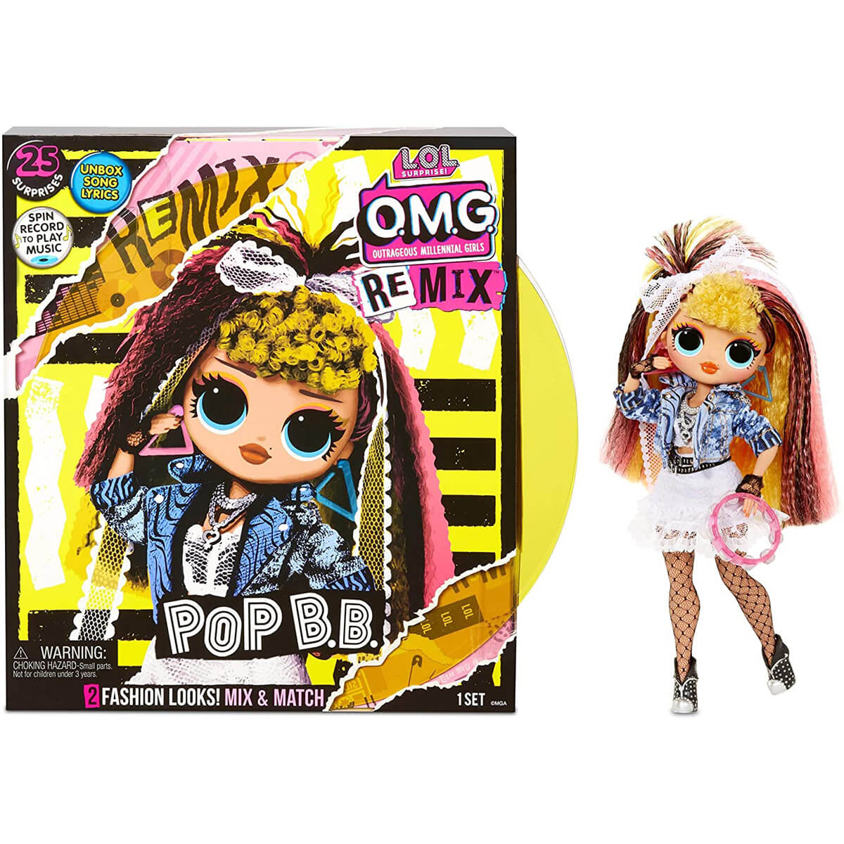 L.O.L. Surprise! O.M.G. Remix Pop B.B. Fashion Doll with 25 Surprises