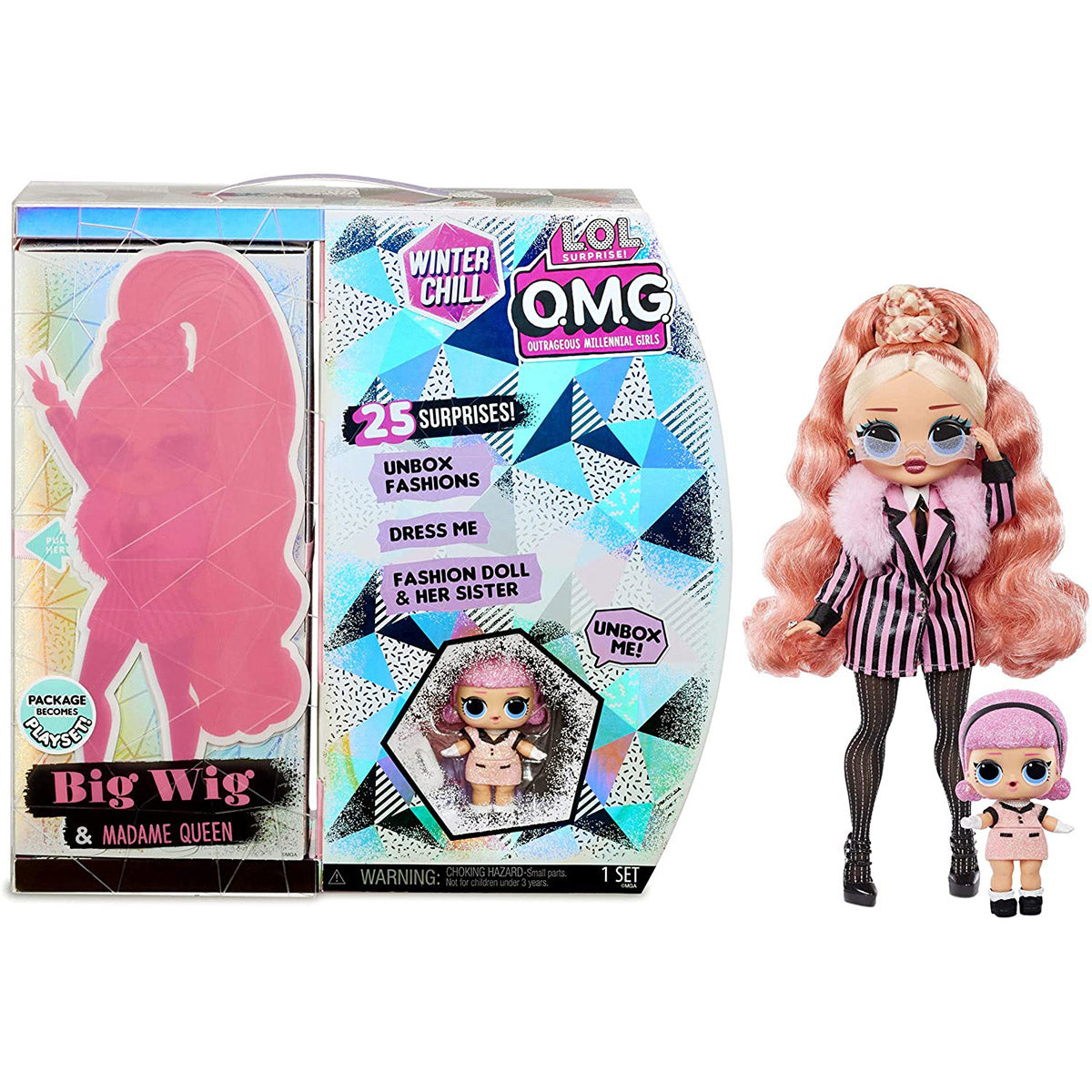 L.O.L. Surprise! O.M.G. Winter Chill Big Wig Fashion Doll with 25 Surprises