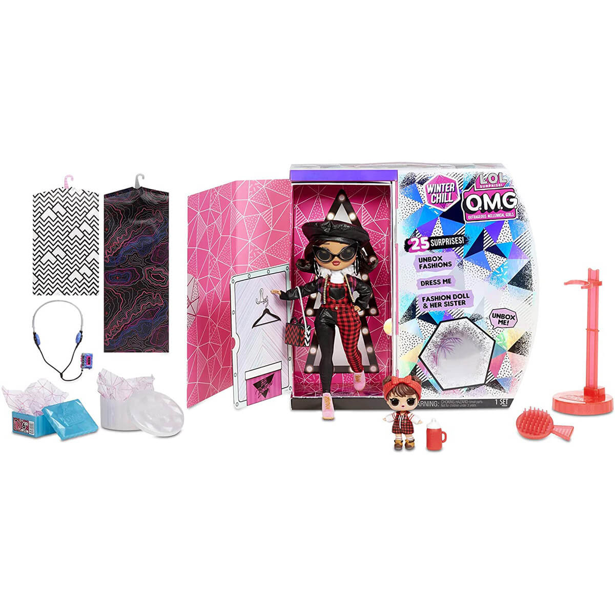 L.O.L. Surprise! O.M.G. Winter Chill Camp Cutie Fashion Doll with 25 Surprises