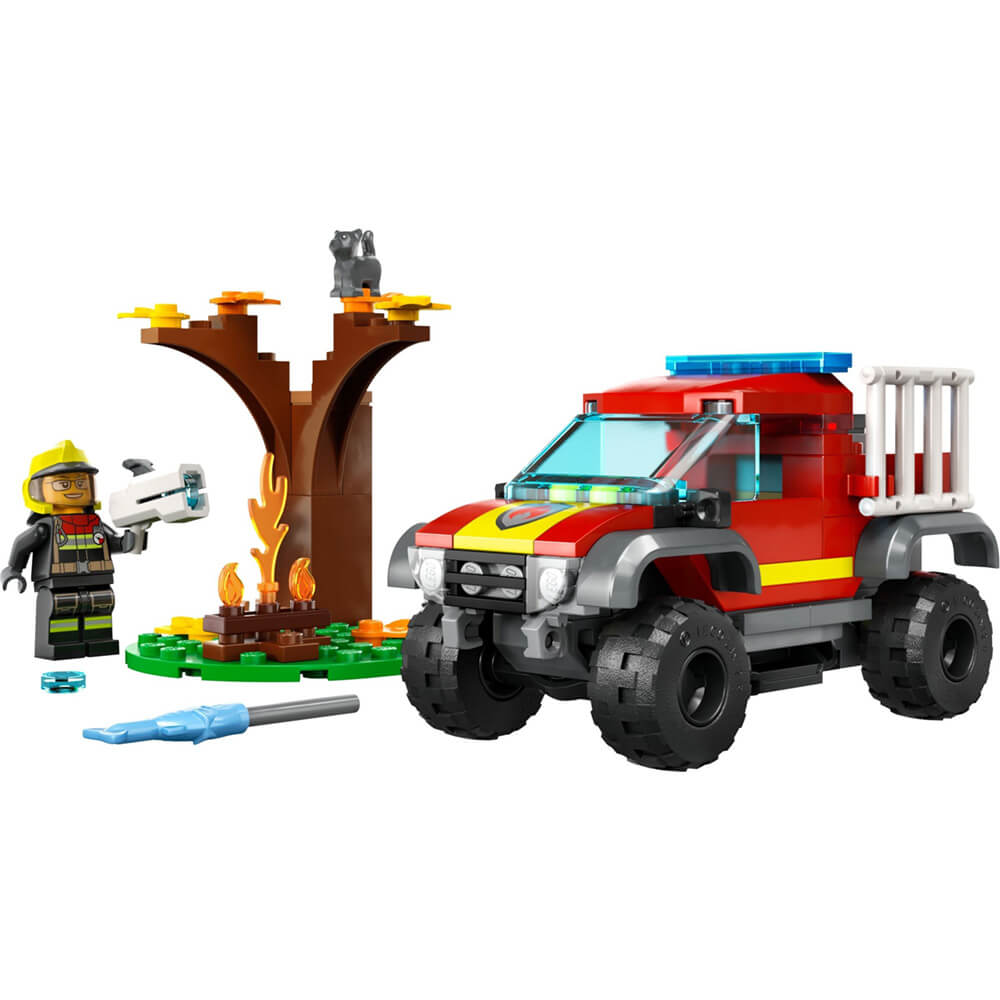 LEGO® City 4x4 Fire Truck Rescue 97 Piece Building Kit (60393)