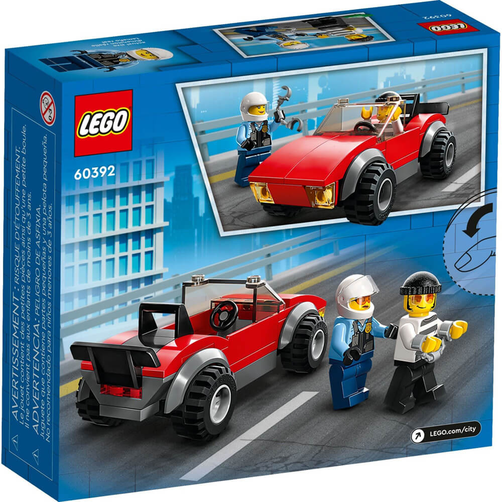 LEGO® City Police Bike Car Chase 59 Piece Building Kit (60392)