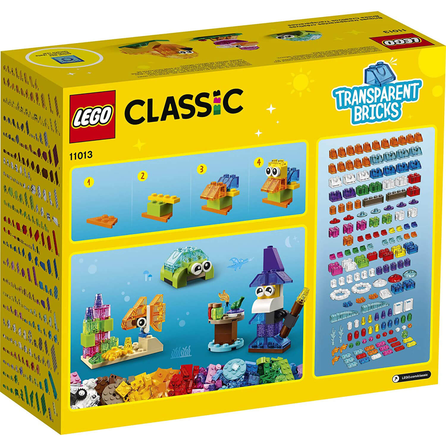 LEGO Classic Creative Transparent Bricks 500 Piece Building Set (11013)