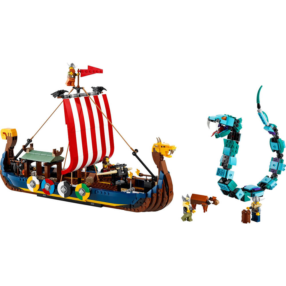 LEGO® Creator 3in1 Viking Ship and the Midgard Serpent 31132 Building Kit (1,192 Pieces)