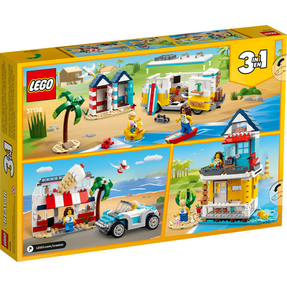 LEGO® Creator Beach Camper Van 556 Piece Building Kit (31138)