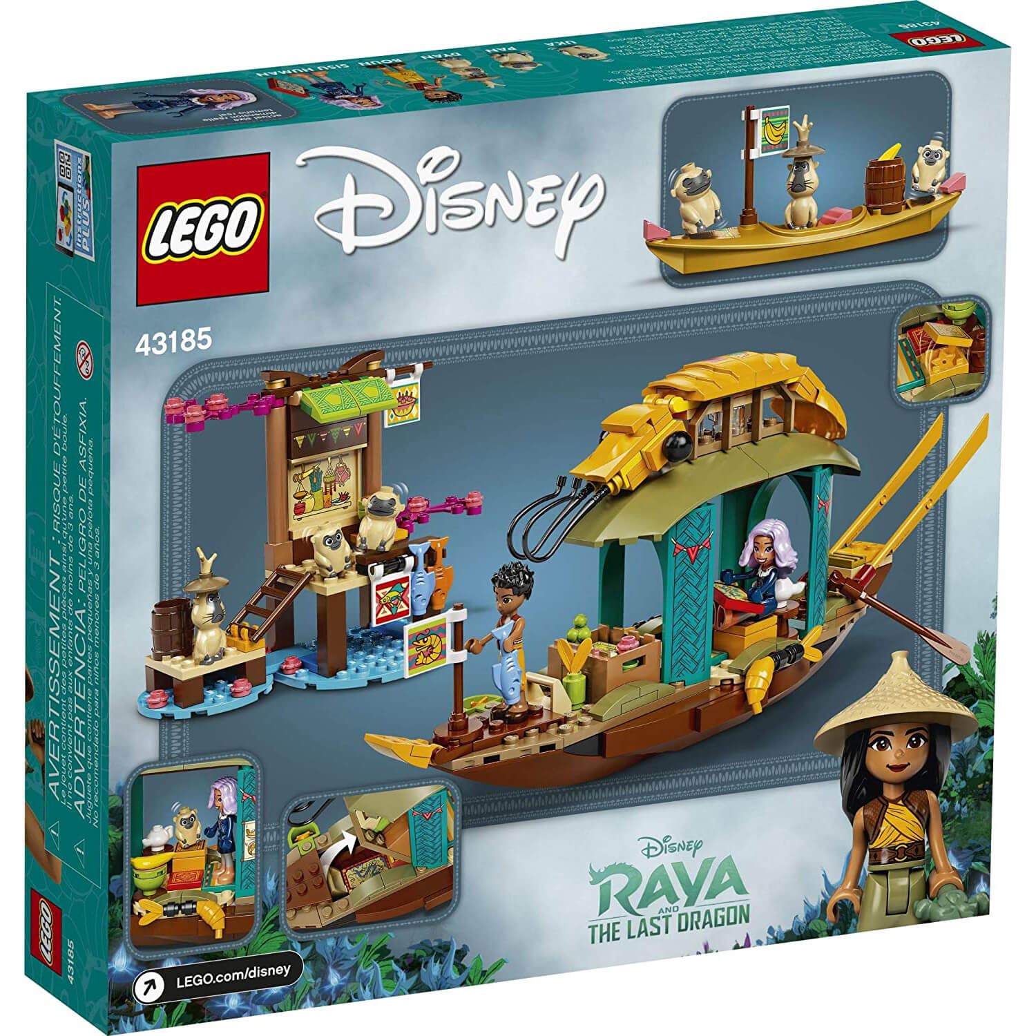 LEGO Disney Princess Boun's Boat 247 Piece Building Set (43185)