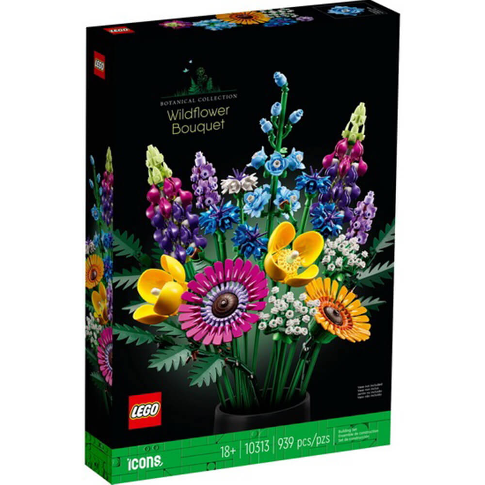 LEGO® Icons Wildflower Bouquet 939 Piece Building Kit (10313)