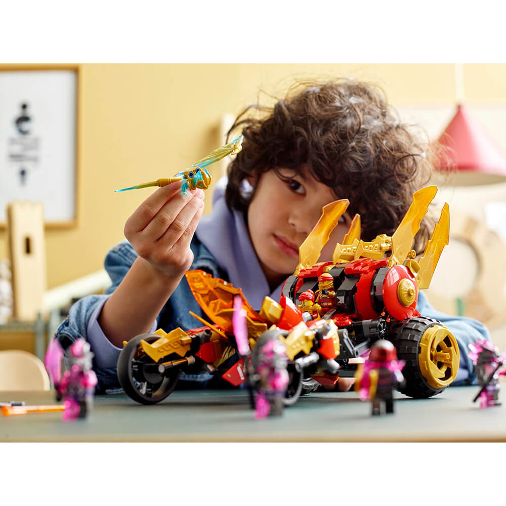 LEGO® NINJAGO® Kai’s Golden Dragon Raider 71773 Building Kit (624 Pieces)