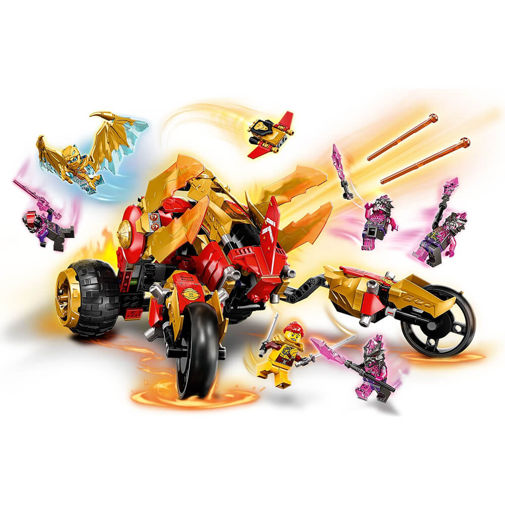 LEGO® NINJAGO® Kai’s Golden Dragon Raider 71773 Building Kit (624 Pieces)