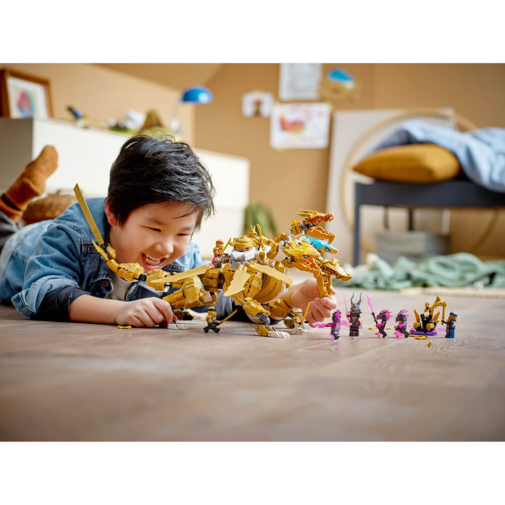 LEGO® NINJAGO® Lloyd’s Golden Ultra Dragon 71774 Building Kit (989 Pieces)