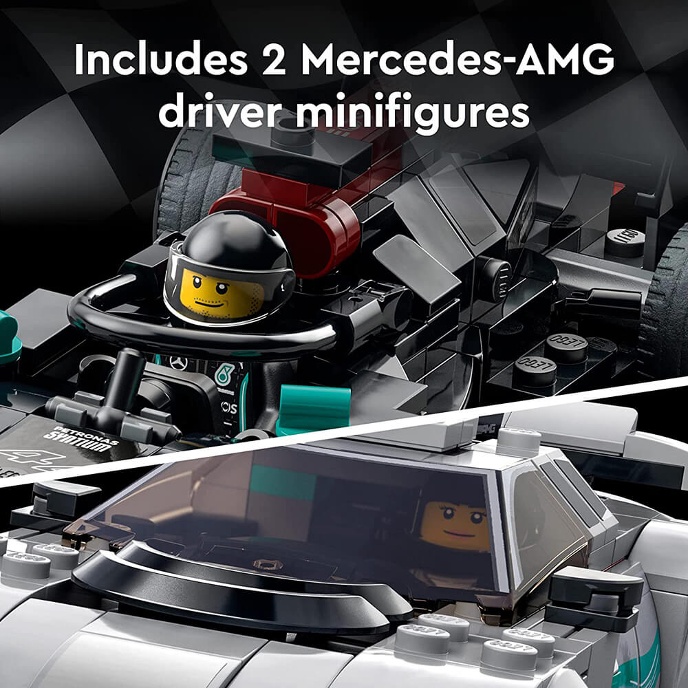 LEGO Speed Champions Mercedes-AMG F1 W12 E Performance & Mercedes-AMG Project One 564 Piece Building Set (76909)