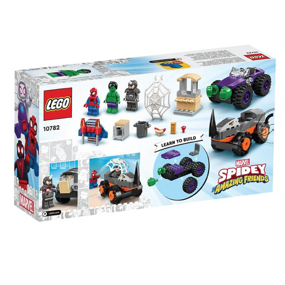 LEGO Spidey Amazing Friends Hulk vs. Rhino Truck Showdown 110 Piece Building Set (10782)