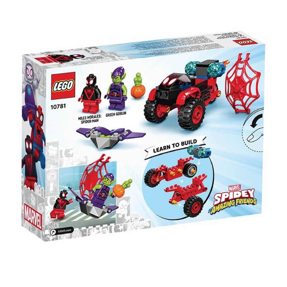 LEGO Spidey Amazing Friends Miles Morales Spider-Man’s Techno Trike 59 Piece Building Set (10781)