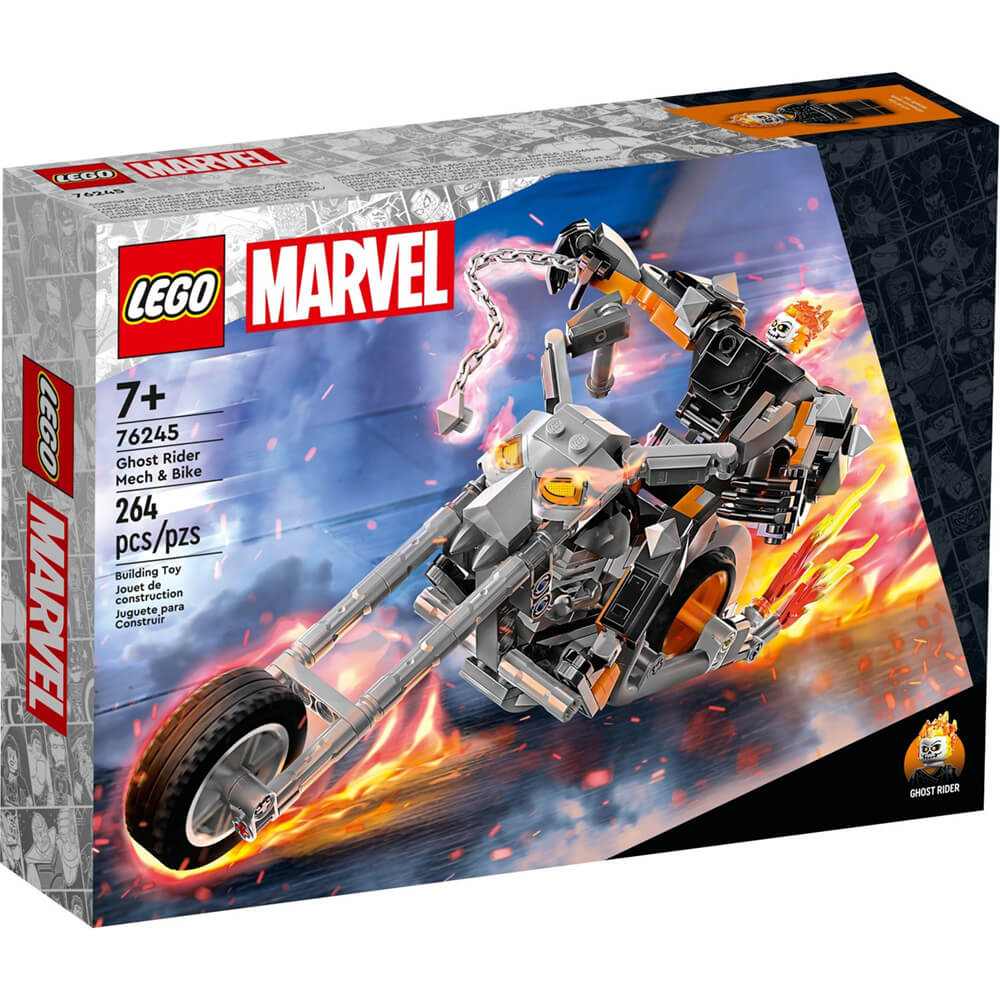 LEGO® Super Heroes Marvel Ghost Rider Mech & Bike 264 Piece Building Kit (76245)