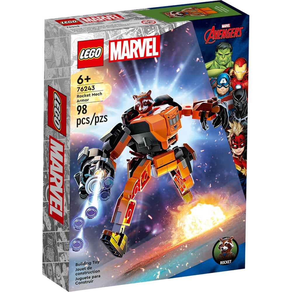 LEGO® Super Heroes Marvel Rocket Mech Armor 98 Piece Building Kit (76243)