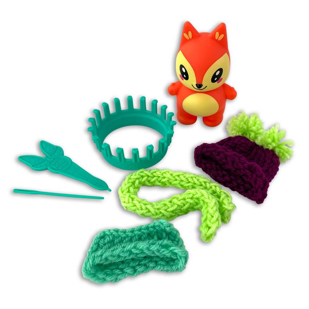 Little Knitty Bittys Fox Knitting Play Kit