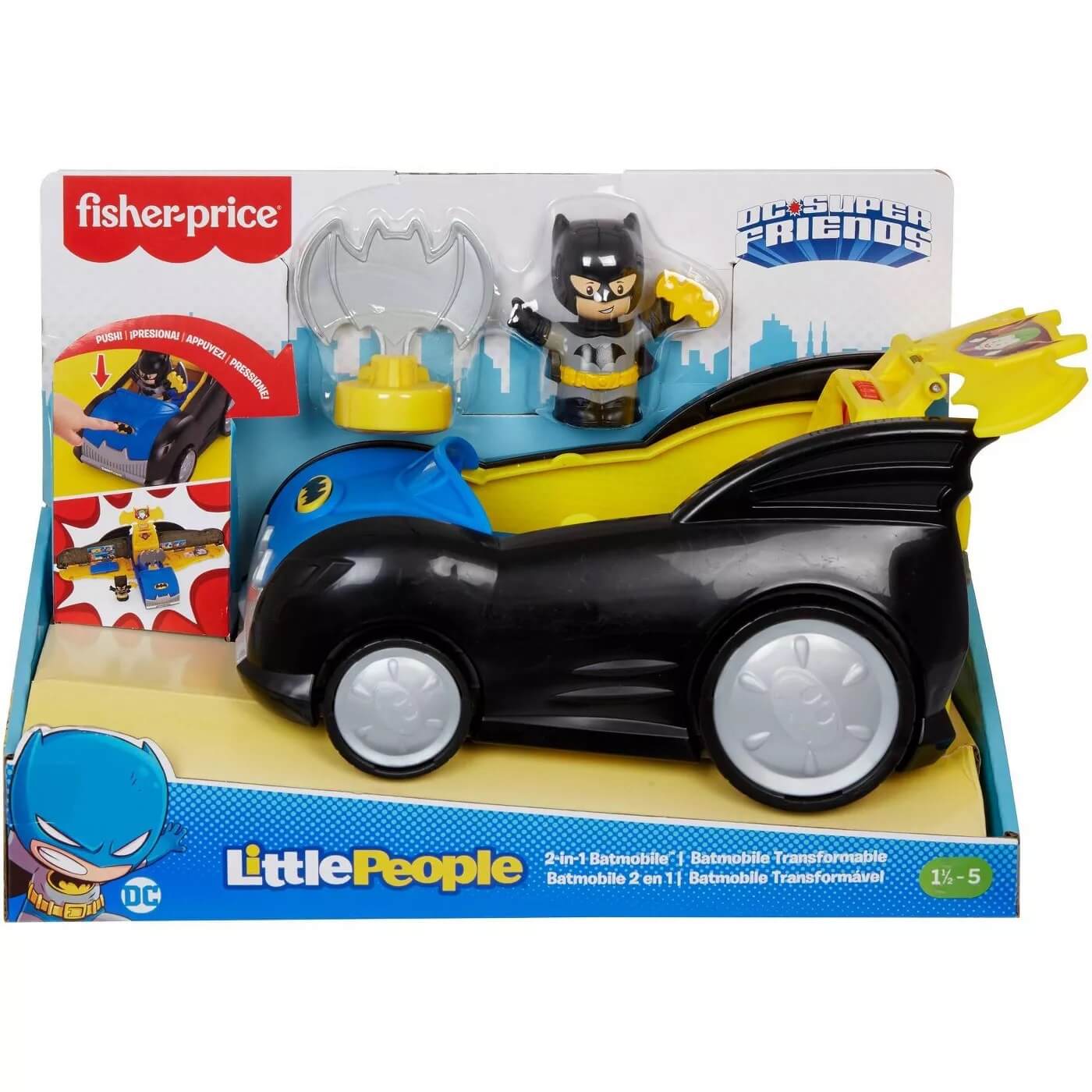 Little People DC Super Friends 2-in-1 Batmobile