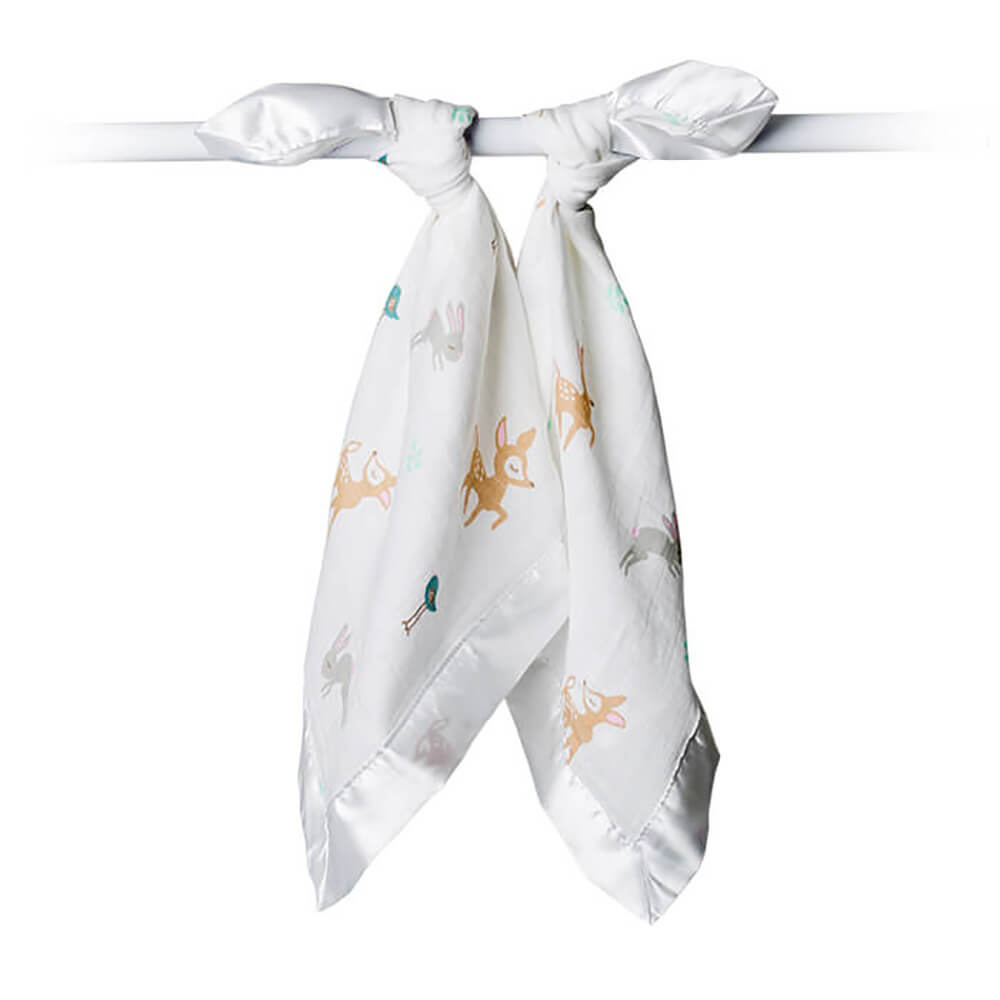 Lulujo Cotton Security Blankets Little Fawn 2pk