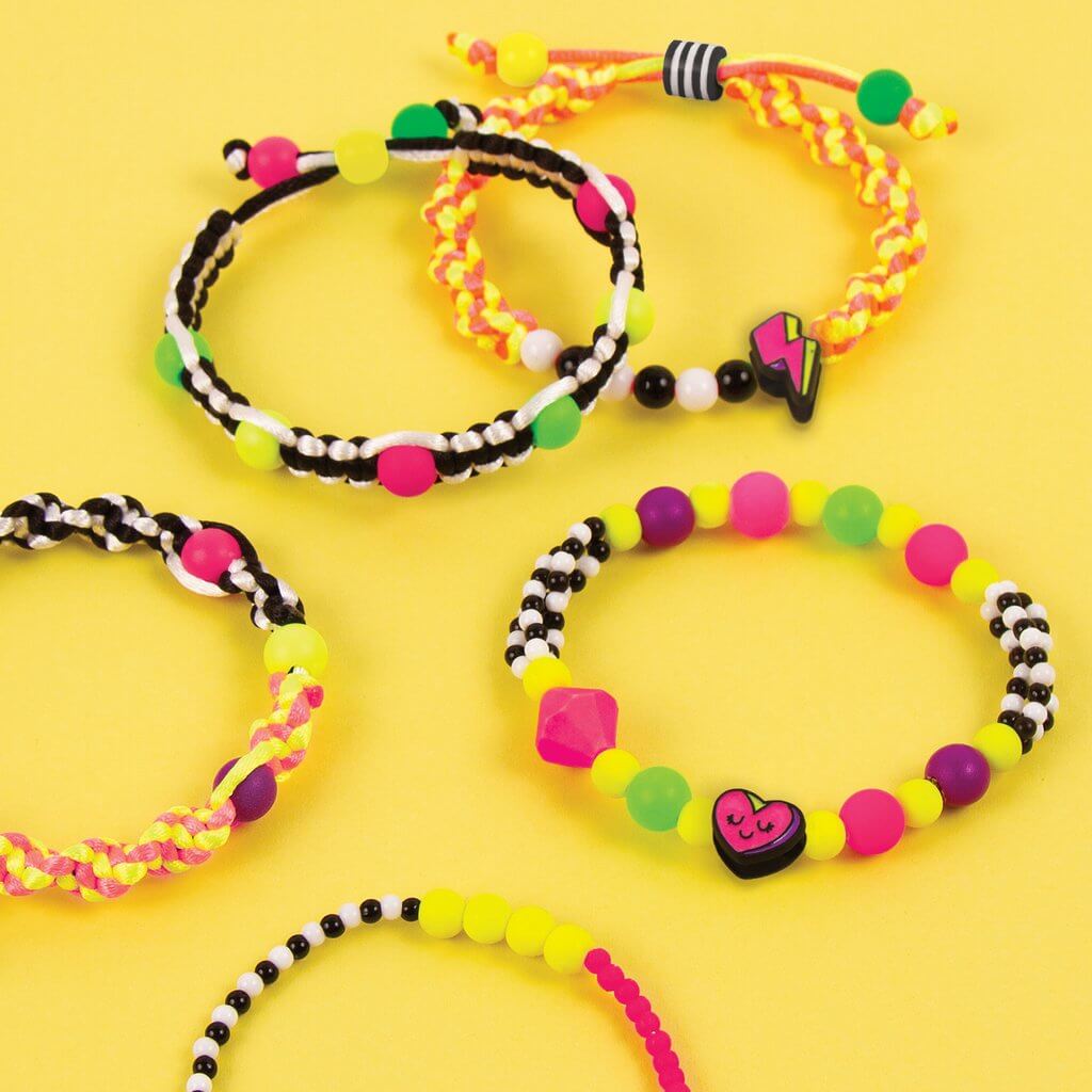 Make It Real Neon Black & White Bracelets