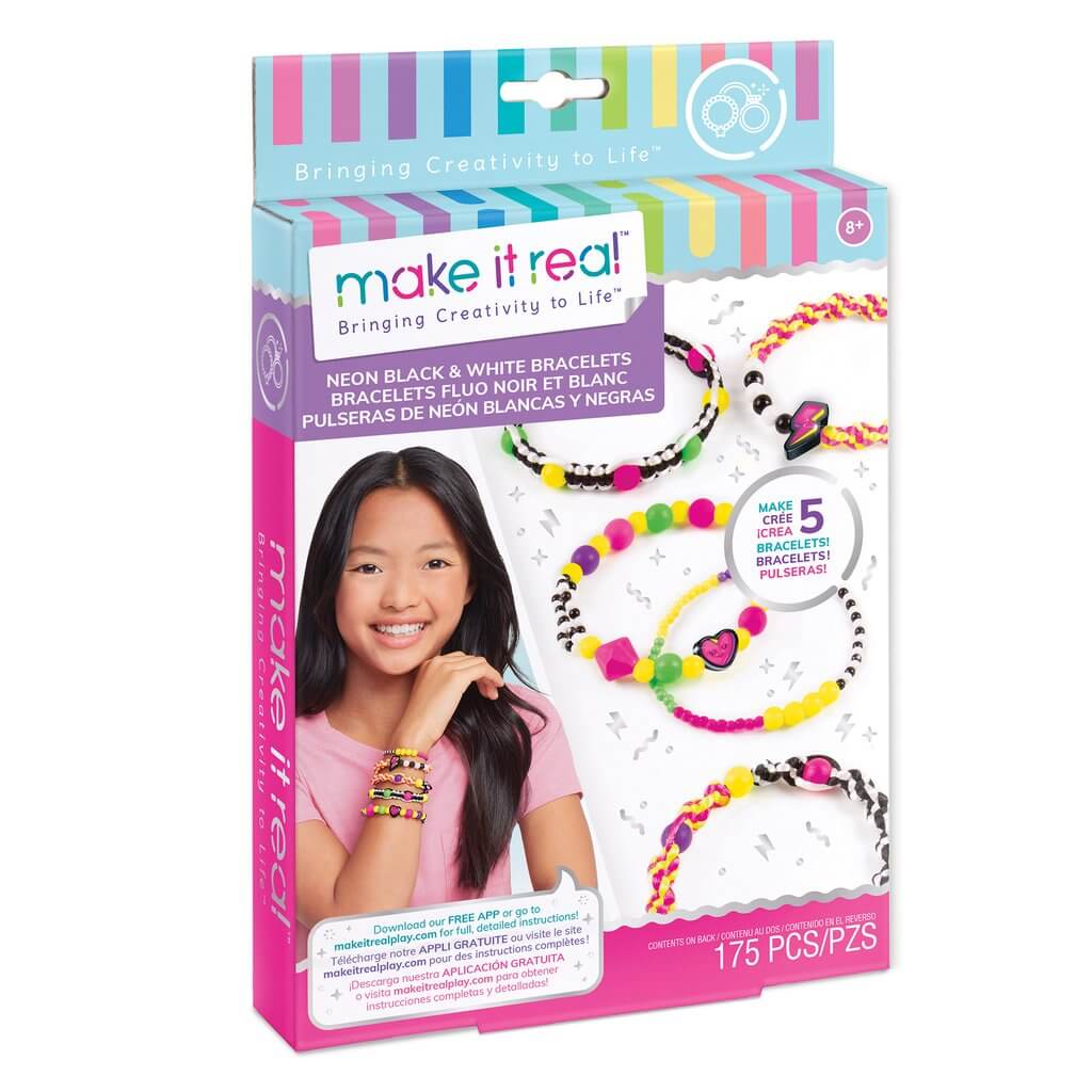 Make It Real Neon Black & White Bracelets