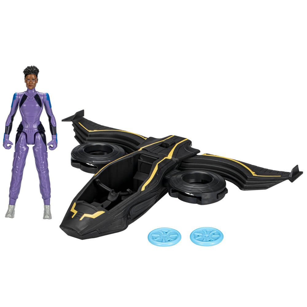 Marvel Black Panther Wakanda Forever Vibranium Blast Sunbird Vehicle and 6