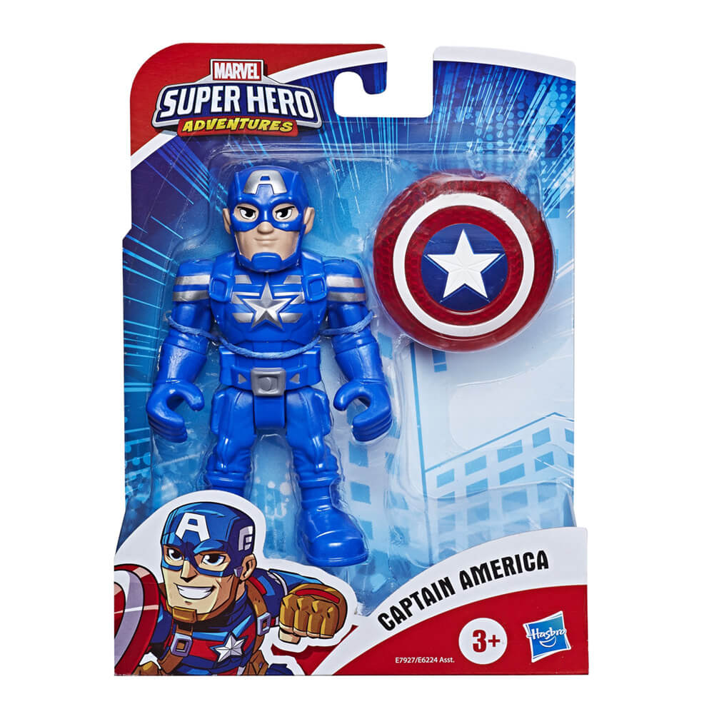 Marvel Playskool Heroes Super Hero Adventures Captain America Action Figure