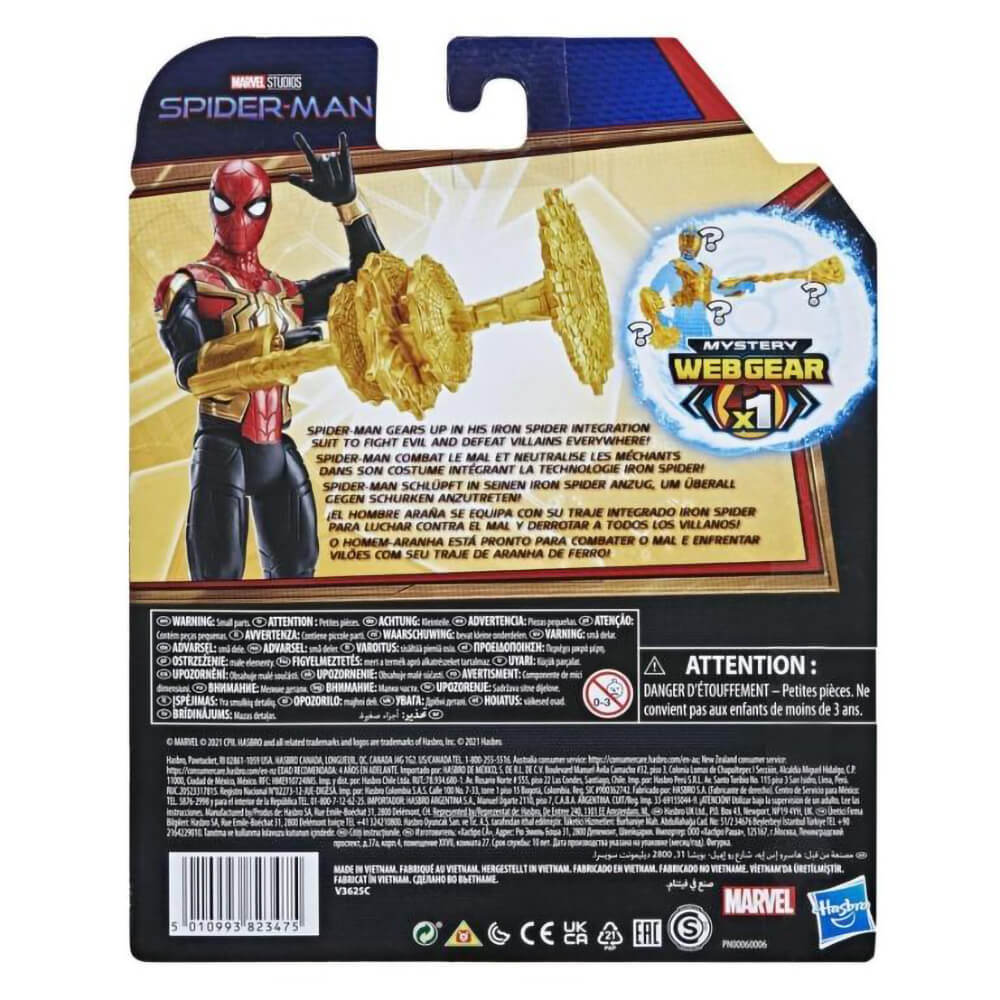 Marvel Spider-Man Mystery Web Gear Iron Spider Integrated Suit 6 Inch Figure