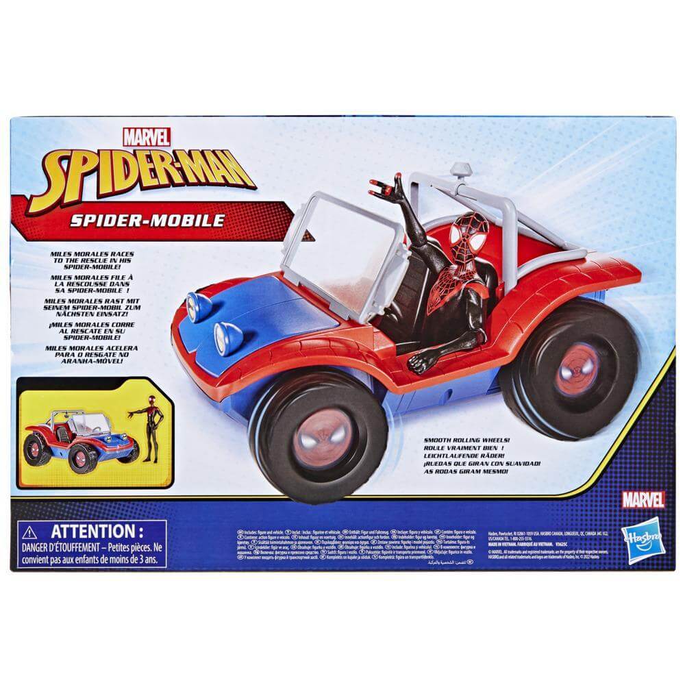 Marvel Spider-Man Spider-Mobile 6-Inch-Scale Vehicle and Miles Morales Figure