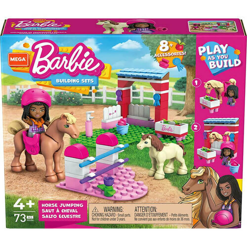 Mega Construx Barbie Horse Jumping 73 Piece Building Set