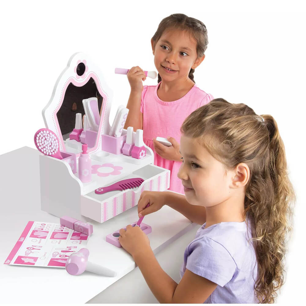 Melissa and Doug Wooden Vanity Beauty Salon Play Set