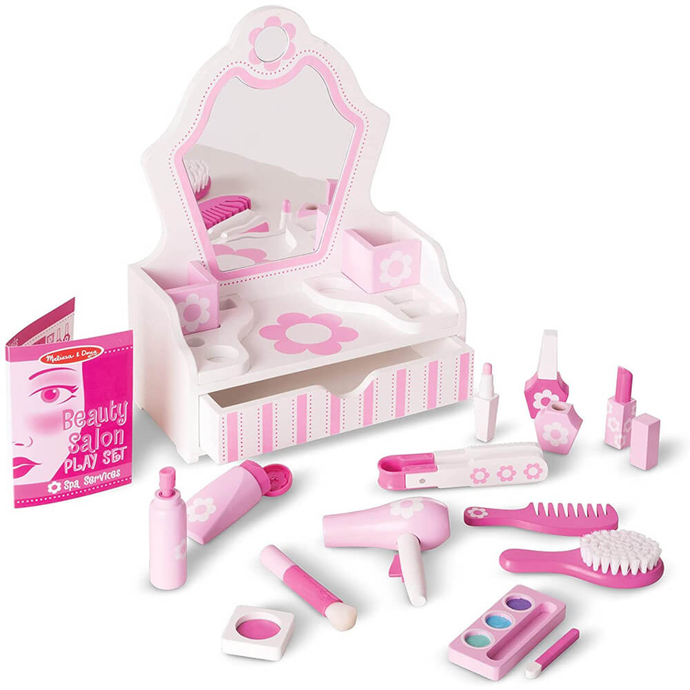 Melissa and Doug Wooden Vanity Beauty Salon Play Set