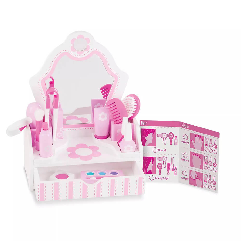 Melissa and Doug Wooden Vanity Beauty Salon Play Set