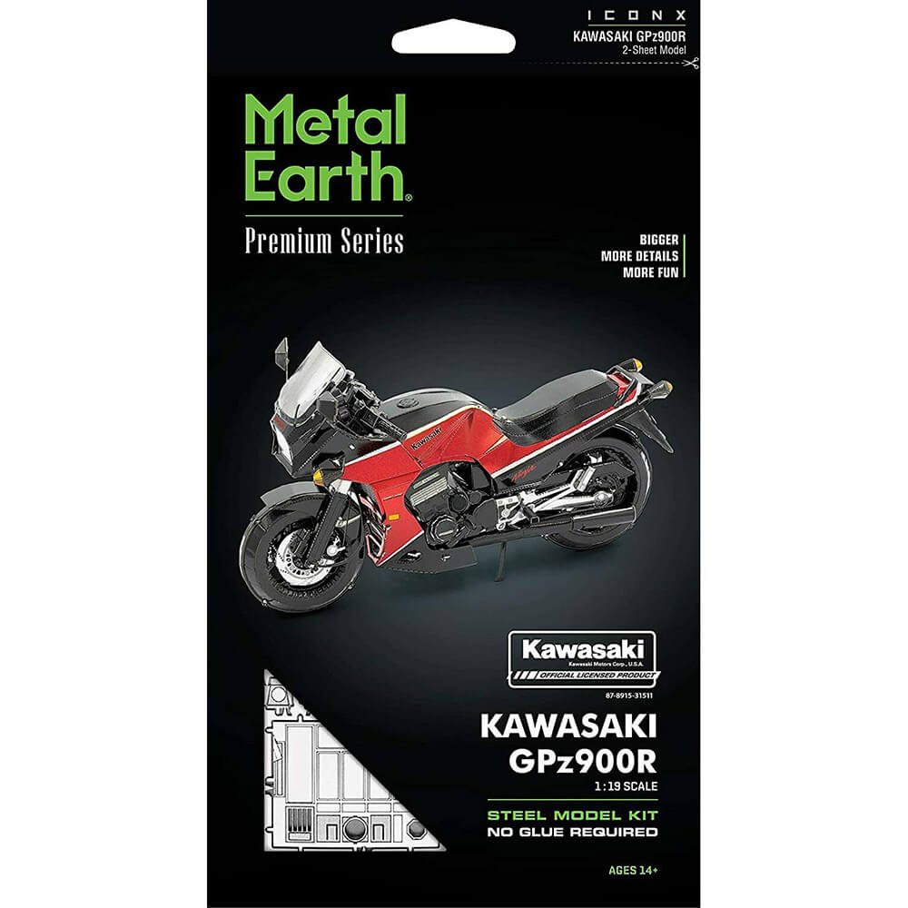 Metal Earth Iconx Kawasaki Ninja GPz900R 2 Sheet Metal Model Kit