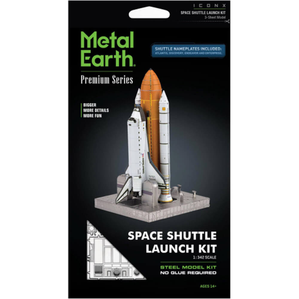 Metal Earth Iconx Space Shuttle Launch Kit 3 Sheet Metal Model Kit