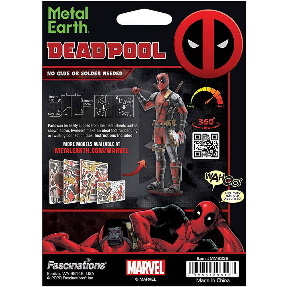 Metal Earth Marvel Deadpool 3.5 Sheet Metal Model Kit