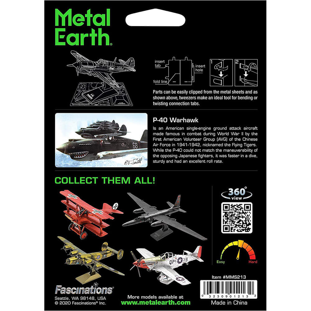 Metal Earth P-40 Warhawk 2 Sheet Metal Model Kit