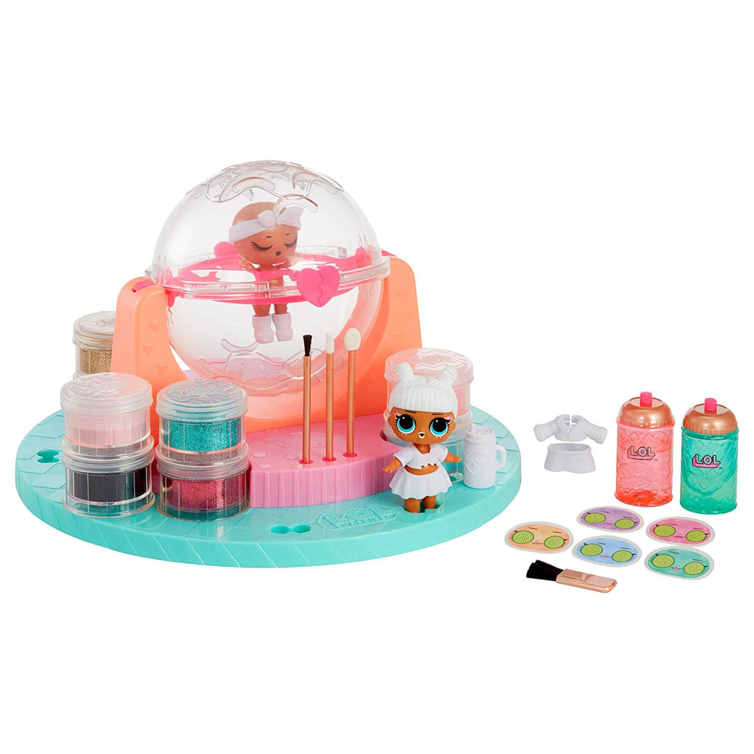 Front view of the diy glitter factory.