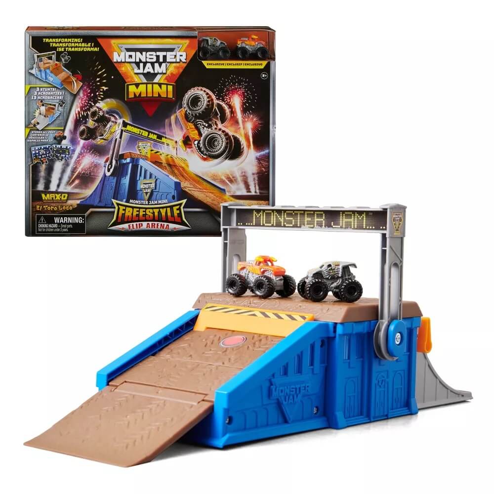 Monster Jam Mini Freestyle Flip Arena Playset